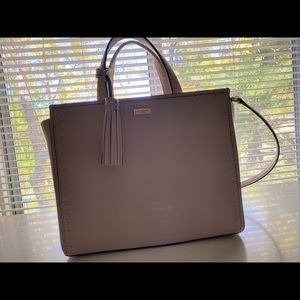 Beige/tan/taupe medium Kate spade purse bag.